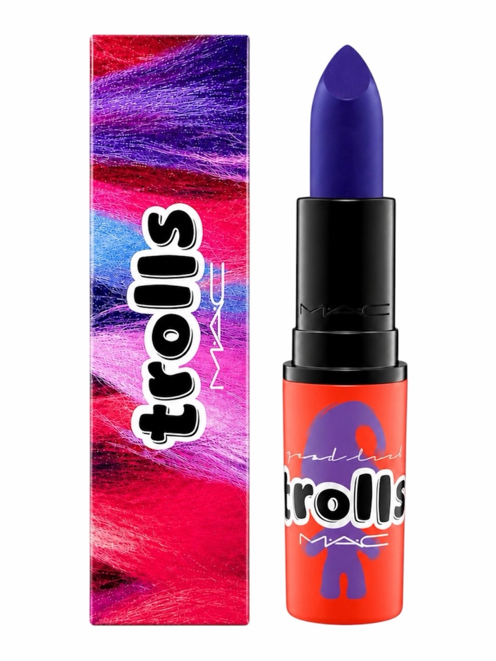 MAC X TROLLS LIPSTICK IN MIDNIGHT TROLL - BNIB